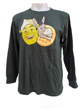 Shrek Long Sleeve Graphic T-Shirt, Size Large, Cotton Blend